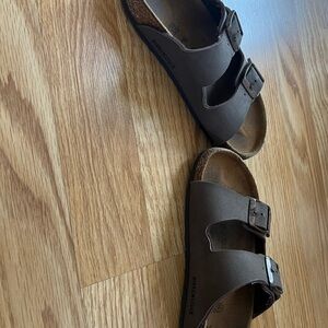 Birkenstock Dark Brown Slide Sandals